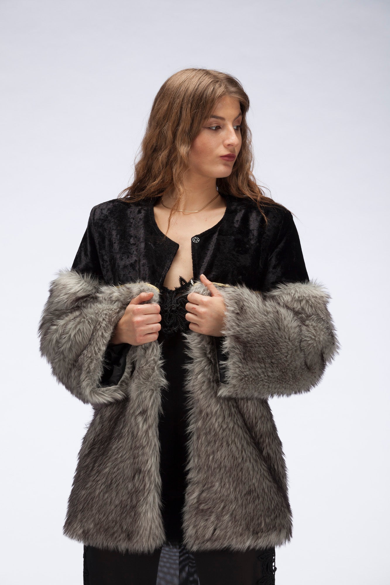 BOUJEE faux fur jacket
