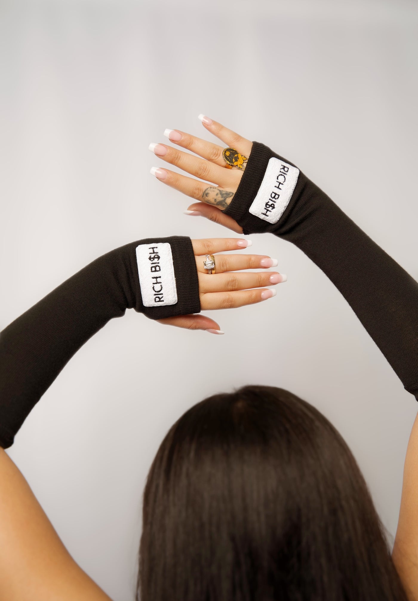 RICH BI$H Fingerless Arm Gloves