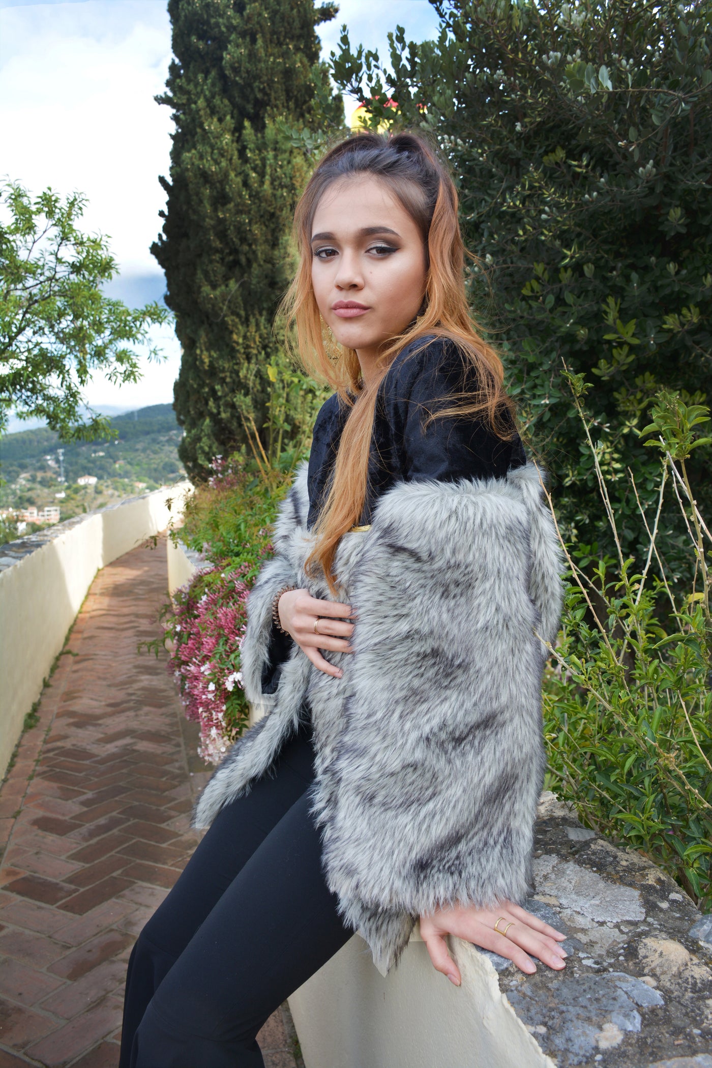 BOUJEE faux fur jacket