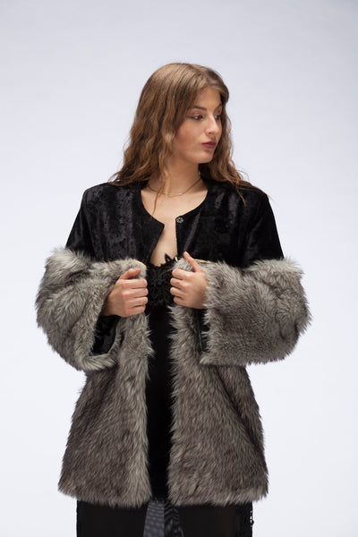 BOUJEE faux fur jacket