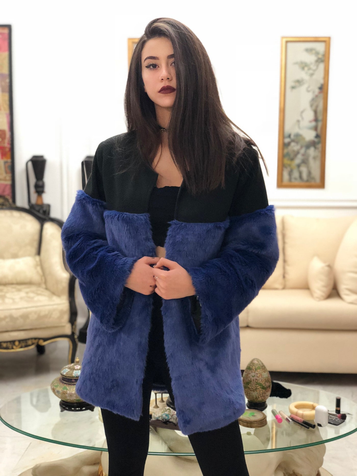 BOUJEE faux fur jacket